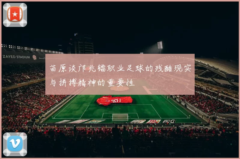 苗原谈邝兆镭职业足球的残酷现实与拼搏精神的重要性